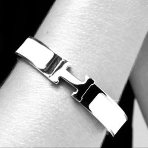 Hermés narrow Clic Clac H bracelet